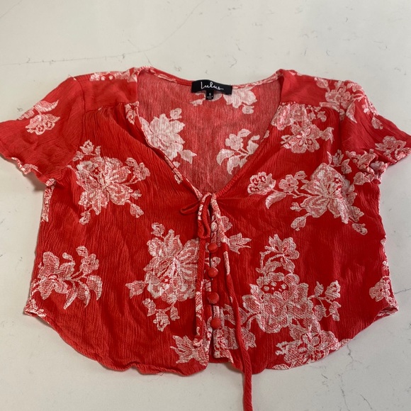 Lulus cropped floral top - Picture 1 of 2